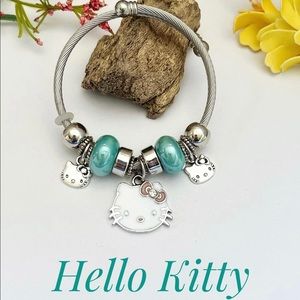 Hello Kitty Bangle Charm Bracelet NEW